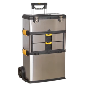 Schwerlast Werkzeugkiste mobil Edelstahl Verbund Werkzeugkiste Trolley - Bild 1 von 6