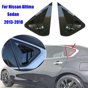 Gloss Black Window Side Vent Louver Cover Trim For Nissan Altima Sedan 2013-2018 - Picture 1 of 8