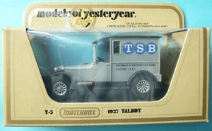 MODELS OF YESTERYEAR - MATCHBOX - 1927 TALBOT - VETERAN & VINTAGE CAR RUN 1983 - Picture 1 of 1