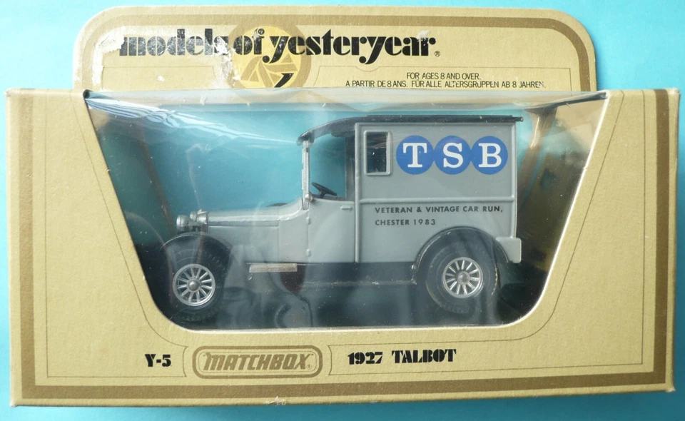 MODELS OF YESTERYEAR - MATCHBOX - 1927 TALBOT - VETERAN & VINTAGE CAR RUN 1983 - Image 1 of 1