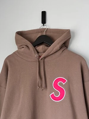 Sudadera con Capucha Supreme S Logo - Talla XL - Marrón Polvoriento - NUEVA Foto 1 de 4
