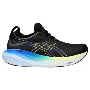 Mens Asics Gel-Nimbus 25 Black/Glow Yellow Athletic Running Shoes - Picture 1 of 8