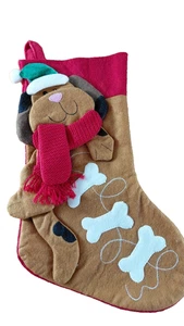 Weihnachtsstrumpf. Hunde Welpen Schal/Leckerli verziert. - Bild 1 von 4