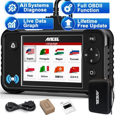 FULL SYSTEM OBD2 SCANNER ABS SRS TPMS DPF EPB OIL FAULT CAR DIAGNOSTIC SCAN TOOL - Image 1 of 4