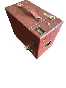 Vintage Eastman Kodak Maroon No. 2A Rainbow Hawkeye Model B Boxkamera ungetestet - Bild 1 von 18