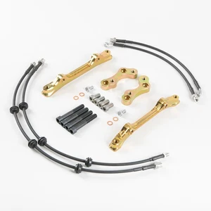 Caliper adapters for BMW 5 F10 with brake lines to install full M5 F10 brake kit - Picture 1 of 9