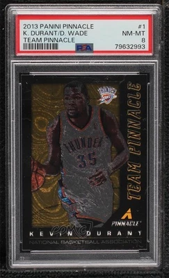 2013-14 Panini Pinnacle Team Кевин Дюрант Дуэйн Уэйд No1 PSA 8 HOF 0r5l - Изображение 1 из 3