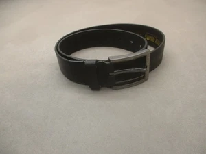 Cinturón de vestir ajustable con hebilla de cuero genuino negro talla 34"" para hombre STACY ADAMS 10i - Imagen 1 de 7