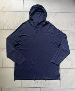 Polo Ralph Lauren Sudadera Para Hombres 3XL Alto Azul Marino Con Capucha Rojo Pony Logo Rompevientos - Imagen 1 de 16