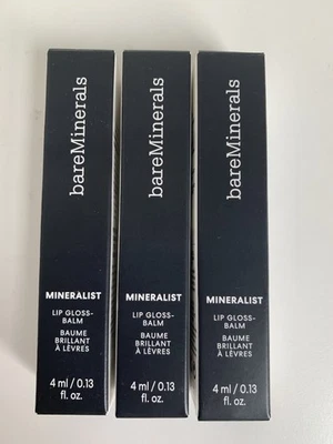 Bare Minerals Mineralist Lip Gloss Balm - Enlightenment (Rich Plum) New Lot Of 3 - Image 1 of 4
