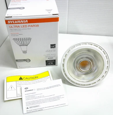 SYLVANIA LED PAR38 ULTRA LED 37W 81CRI 4200 Lumen 3000K 25000 Hr Life NEW IN BOX - Image 1 of 3