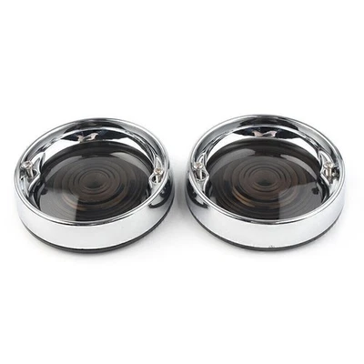 Biseles de señal de giro rojo cubierta de lente y anillos de ajuste aptos para Harley Touring Road King gris Foto 1 de 4