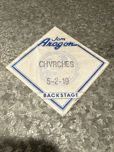 Chvrches 2019 Backstage pase adhesivo de trabajo - Imagen 1 de 2