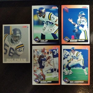 1991 Score - Gary Zimmerman, Doleman, Walker, Jones, Carl Lee- Minnesota Vikings - Picture 1 of 18