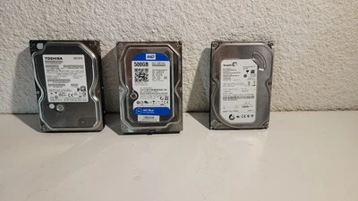 Lot de 3 disque dur 3.5 500 Go et 1 To - Photo 1/2