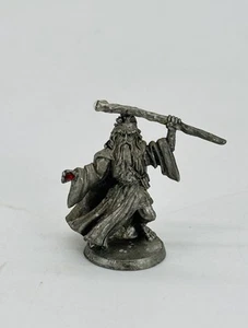 Vintage 1988 Ral Partha Pewter Wizard Figurine D&D Fantasy TSR RARE - Picture 1 of 4