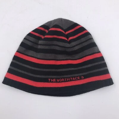 Gorro a Rayas Rojas The North Face - Juvenil Mediano - Cálido Invierno Negro Gorra Sombrero Foto 1 de 4