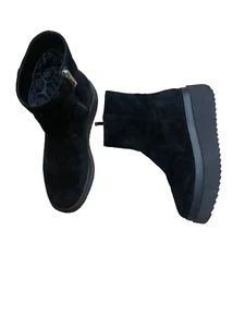 Aquatalia schwarze Wildleder Plateau Keilabsatz Stiefeletten 7 makellos wasserdicht $ 349 - Bild 1 von 5