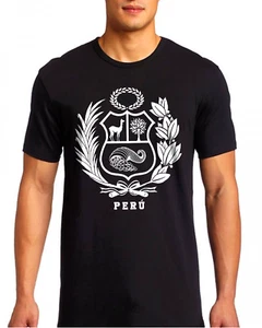 PERU CAMISETA ESCUDO PERUANO, PERUVIAN COAT OF ARM T SHIRTS SIZES AND COLORS - Picture 1 of 12