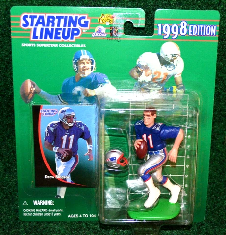 New England Patriots Drew Bledsoe 1998 NFL Starting Lineup Figure Cover