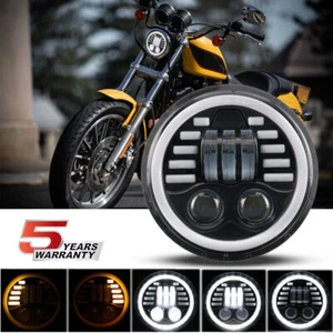 5.75" 5 3/4" LED Motorcycle Headlight Projector For Harley Sportster 1200 883 48 - Picture 1 of 12