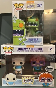 NICKELODEON RUGRATS 2PK Funko Pop Vinyl Tommy Pickles & Chuckie & Reptar 227 Set - Picture 1 of 6