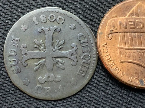 1800 1 Kreuzer Coin BETTER CONDITION Neuchatel  Frederick William Prussia  #NX70 Cover
