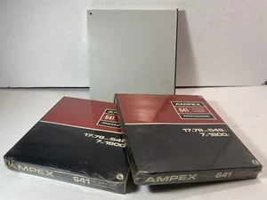 Ampex 641 Reel To Reel 7 Inch Lot Of  3 Reels All New 2 Sealed 1800 Feet Each - Picture 1 of 13