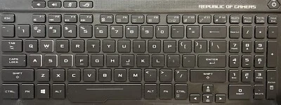 Asus ROG Zephyrus GU501/GM501 LAPTOP KEYBOARD SINGLE REPLACEMENT KEYS KEYCAPS - Image 1 of 4