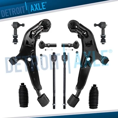 10pc Front Lower Control Arm Tierod Kit for 1995-1999 Infiniti I30 Nissan Maxima - Image 1 of 4