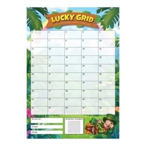 Fundraising Scratch Cards - A5 Lucky Grid Charity Game 50 Squares - Picture 1 of 4