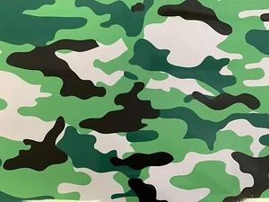 Green Black White Camo Gloss Camouflage Vinyl Film Wrap + Free Tool Kit  - Picture 1 of 3