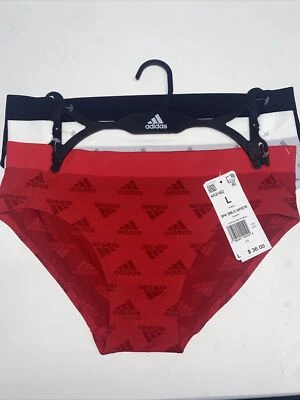 Adidas Mujer 3-PK~ Calzoncillos de Bikini~ Multicolor~ 4A2H62 (Talla L) NUEVO CON ETIQUETAS~PRECIO DE VENTA SUGERIDO POR EL FABRICANTE $36 Foto 1 de 4