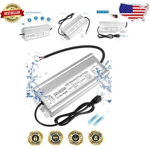 Waterproof 24V 400W Transformer - Ideal for Outdoor LED Lighting Solutions - Picture 1 of 8