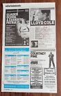 Lloyd Cole "& The Commotions" Personally Signed Newspaper Advert AFTAL #216 COA