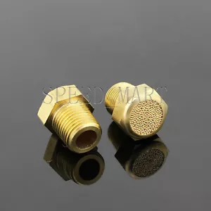 2 piezas silenciador silenciador de sonido de ruido válvula neumática de bronce sinterizado 1/4 NPT - Imagen 1 de 3