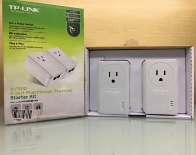 TP-LINK TL-PA4020P KIT 500Mbps Powerline Adapter TL-PA4020PKIT (W1) - Image 1 of 4