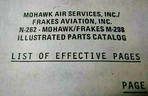 Mohawk Air N-262 Frakes Aviation M-298 Parts Catalog Manual Set 1 Vol 4 28 -32 - Picture 1 of 6
