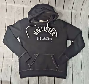 Hollister Damen Schwarz Langarm Hoodie Pullover Gr. M Neu mit Etikett - Bild 1 von 8