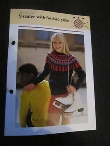 KNITTING PATTERN GIRLS AND BOYS SWEATER WITH FAIRISLE YOKE **MUST SEE ** - Picture 1 of 1