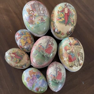 Easter Egg Paper Mache Refillable Candy Container SEALED NOS VTG (U Pick) - Picture 1 of 10