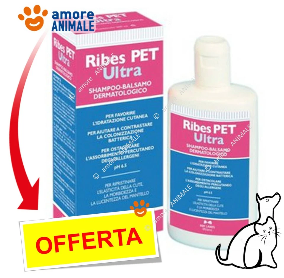 NBF Lanes Ribes Pet Ultra 200 ML- Shampoo Balsamo Dermatologico per cani e gatti - Imagen 1 de 1