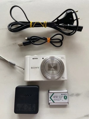 Sony CyberShot DSC WX350 Digitalkamera Weiss Digicam 18.2 MP Zustand gut  - Bild 1 von 4