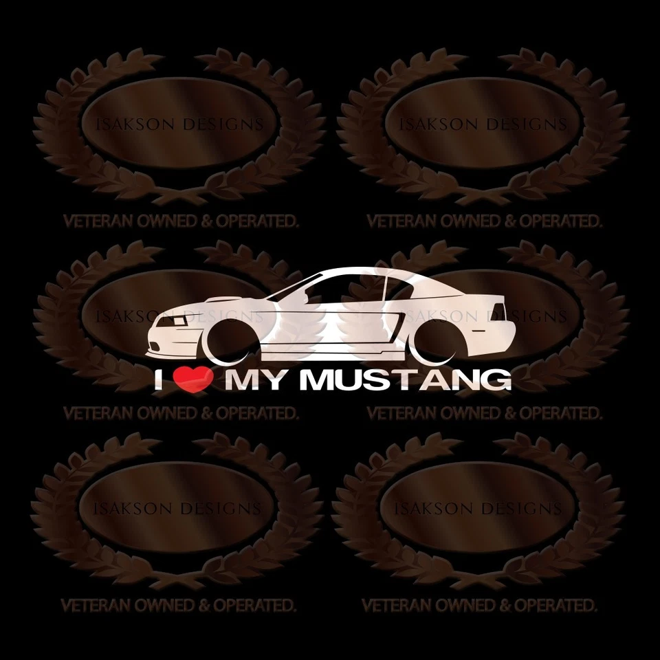 Calcomanía bajada I Love My Mustang para Ford New Edge Coupé Foto 1 de 1