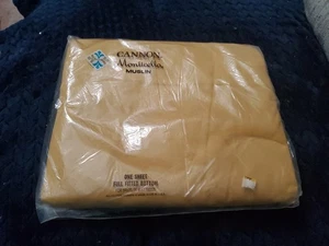 Vintage Cannon Monticello Musselin Spannbetttuch unten Gold Neu - Bild 1 von 8