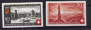 Suiza Michel número 410 + 411 sin usar con pliegue - Imagen 1 de 1
