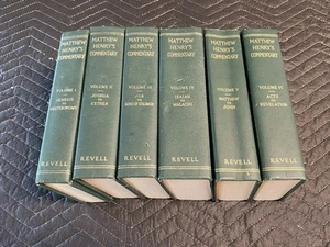 Matthew Henry's Commentary On The Whole Bible Vol 1-6 Complete Set Revell Books - Picture 1 of 8