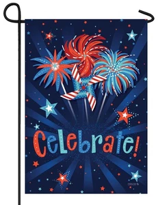 Feuerwerk feiern Gartenfahne - Bild 1 von 1