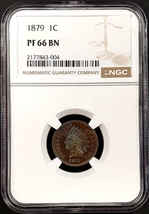 1879 Proof Indian Head Cent certified PF 66 BN by NGC! - Picture 1 of 4