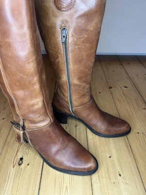 Kniehohe Stiefel Echtleder cognac braun von Aldo Gr. 40 - Bild 1 von 4